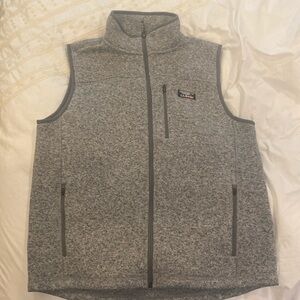LL Bean men’s medium gray fleece vest